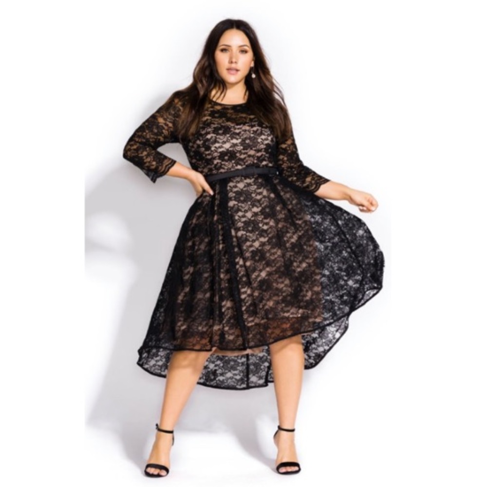 City Chic Hi Lo Lace Lover Dress - NWT 20